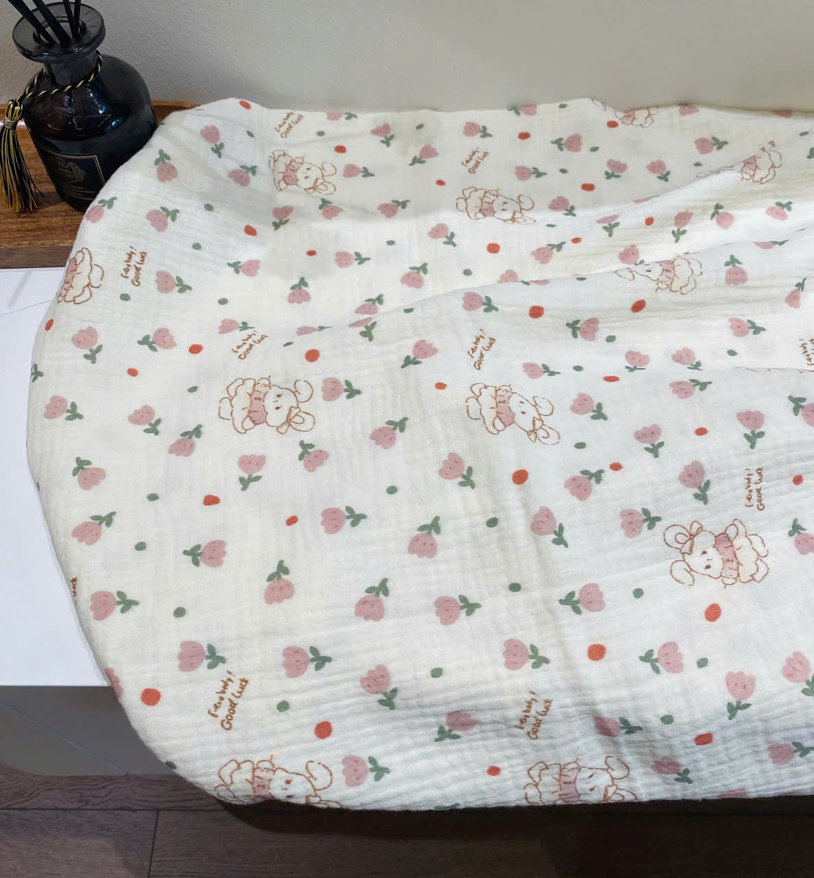 Khăn mặt muslin, khăn tắm muslin họa tiết xinh xắn cho bé giá rẻ