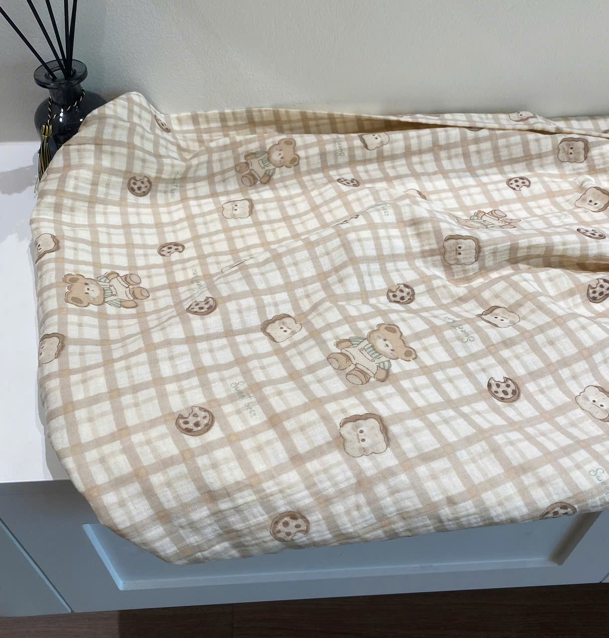 Khăn mặt muslin, khăn tắm muslin họa tiết xinh xắn cho bé giá rẻ