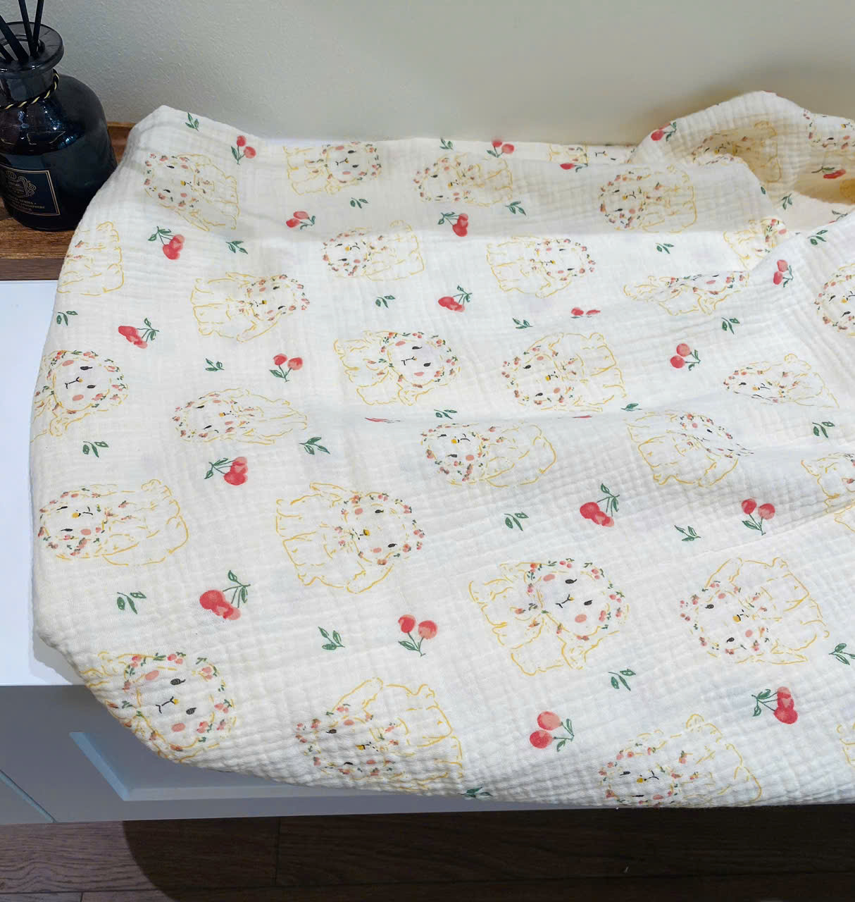 Khăn mặt muslin, khăn tắm muslin họa tiết xinh xắn cho bé giá rẻ