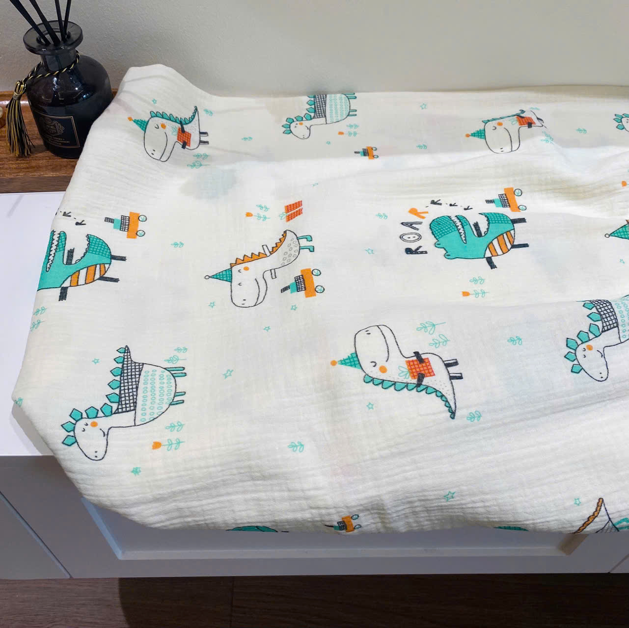 Khăn mặt muslin, khăn tắm muslin họa tiết xinh xắn cho bé giá rẻ