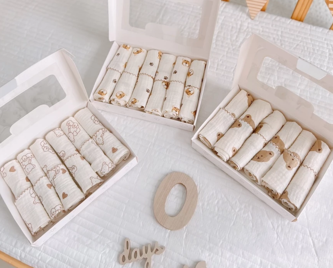 JESMARY – Khăn Sữa Muslin và Sợi Tre Siêu Mềm, An Toàn Tuyệt Đối Cho Bé Yêu