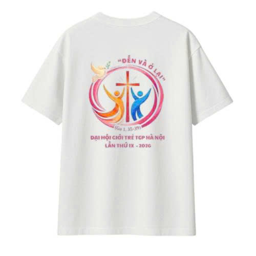 JESMARY – Xưởng May Áo Đồng Phục Đại Hội Giới Trẻ Công Giáo In Thêu Logo Sắc Nét Theo Yêu Cầu