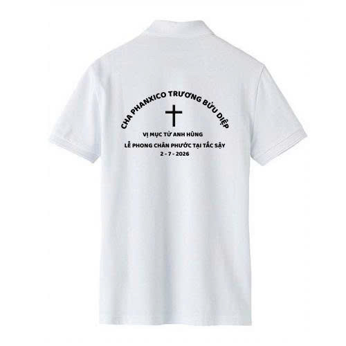 JESMARY – Áo Thun Đồng Phục Công Giáo Cho Đại Lễ Phong Thánh Cha Phanxicô Trương Bửu Diệp Đẹp, Dễ Phối