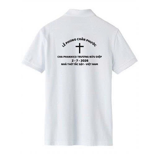 JESMARY – Áo Đồng Phục Sự Kiện Công Giáo Lễ Phong Thánh Cha Phanxicô Trương Bửu Diệp Thiết Kế Hiện Đại, Phù Hợp Mọi Lứa Tuổi