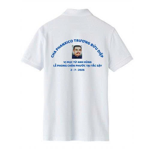 JESMARY - Mẫu Áo Đồng Phục Nhóm Giáo Dân Dự Lễ Phong Thánh Cha Phanxicô Trương Bửu Diệp