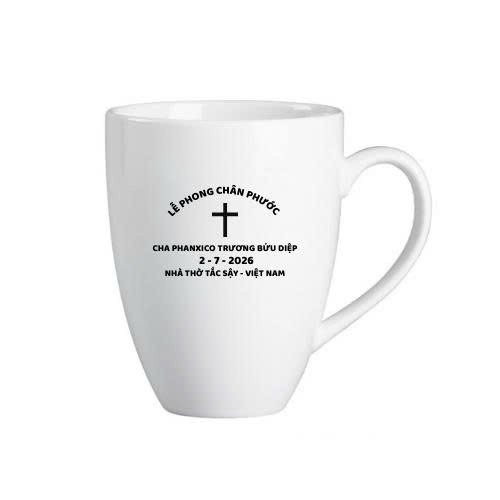 JESMARY - Mẫu Ly Sứ In Hình Cha Diệp Cao Cấp – Quà Tặng Hành Hương Ý Nghĩa & Trang Trọng