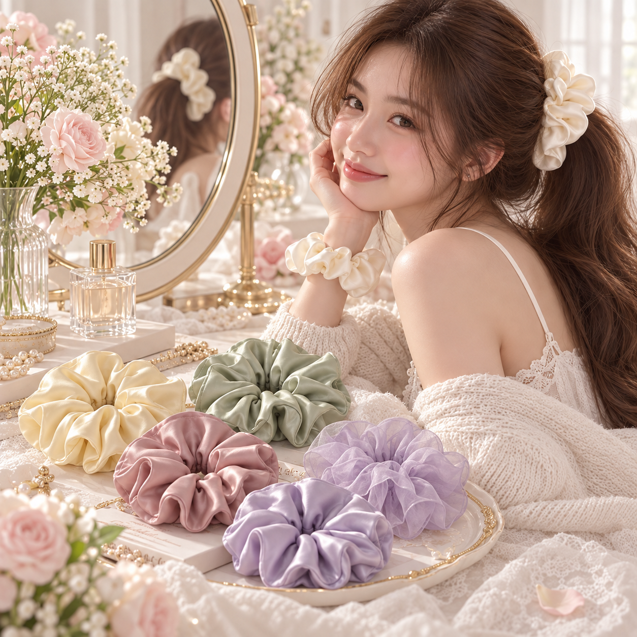 JESMARY – Dây Cột Tóc Lụa Cao Cấp: Quà Tặng Nâng Niu Mái Tóc Khỏi Gãy Rụng
