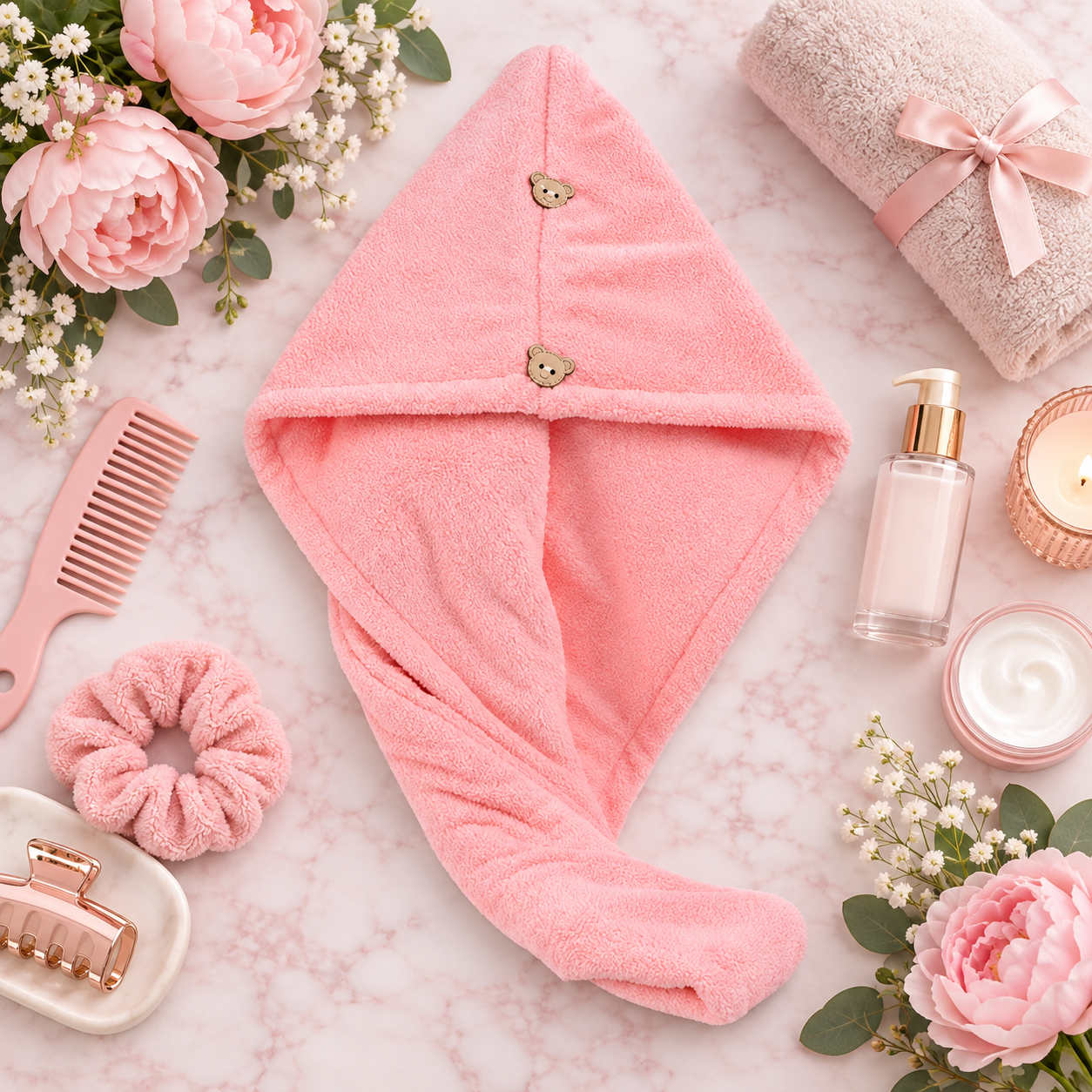 JESMARY – Khăn Ủ Đầu Siêu Thấm Cho Spa, Salon Và Chăm Sóc Tóc Tại Nhà