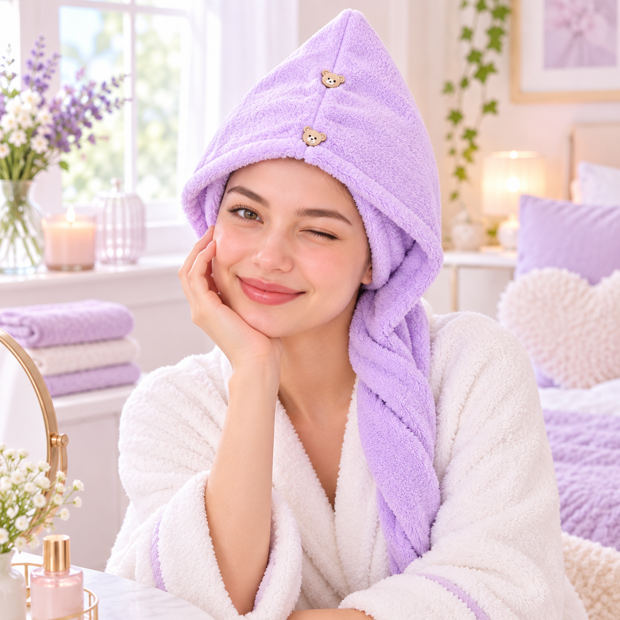 JESMARY – Khăn Ủ Đầu Spa Mềm Mại Cho Trải Nghiệm Thư Giãn Chuẩn Spa