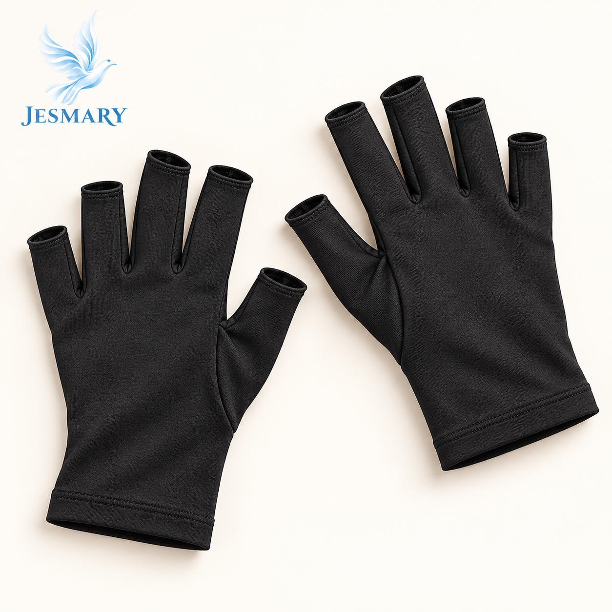 JESMARY - Cung Cấp Găng Tay Nail Cắt Ngón Vải Thun Lạnh Cao Cấp: Thoáng Khí, Co Giãn 4 Chiều, Thao Tác Linh Hoạt