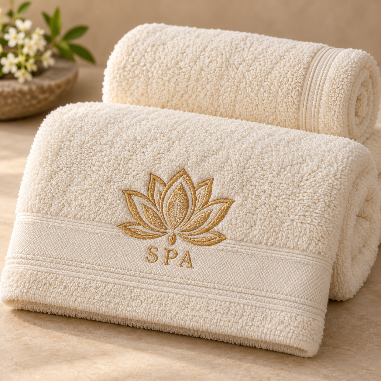 JESMARY - Cơ Sở Cung Ứng Khăn Bông Cotton Spa Dập Nổi Logo Độc Quyền: Báo Giá Xuất Xưởng Cạnh Tranh, Chiết Khấu Cao Cho Đại Lý